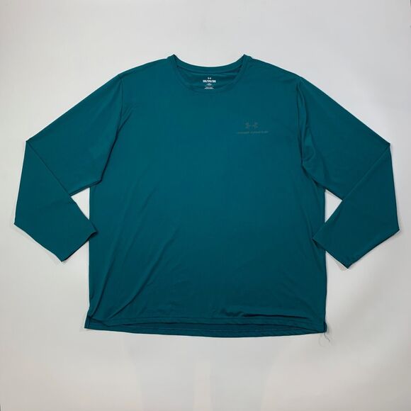 Under Armour T Shirt Mens 2XL Everglade Green Rush Loose Seamless Long Sleeve - Picture 2 of 7